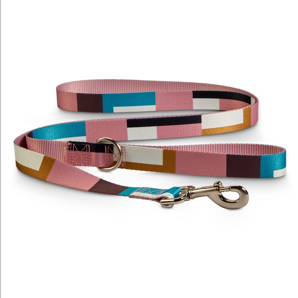 NEW Bond & Co. Pink & Colorblocked Reversible Dog Leash, 6FT